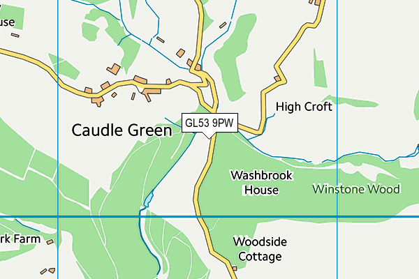 GL53 9PW map - OS VectorMap District (Ordnance Survey)