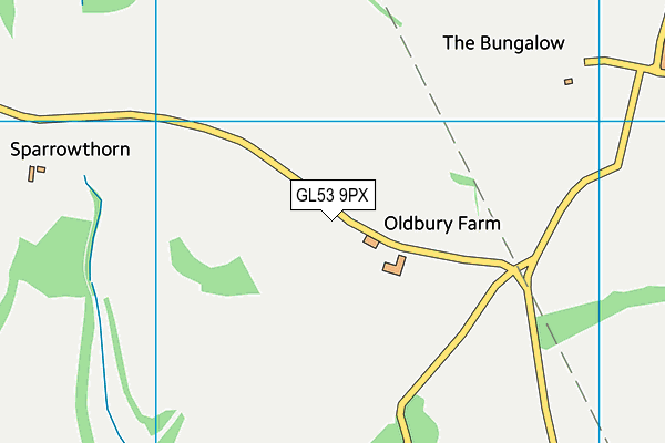 GL53 9PX map - OS VectorMap District (Ordnance Survey)