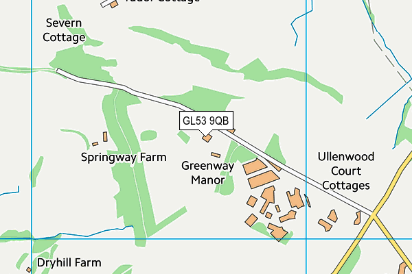 GL53 9QB map - OS VectorMap District (Ordnance Survey)