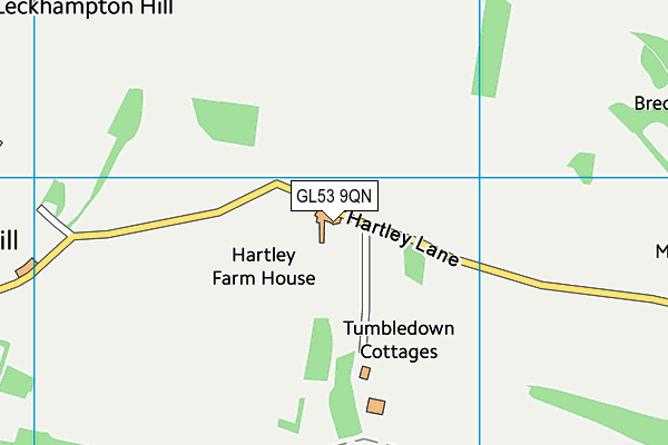 GL53 9QN map - OS VectorMap District (Ordnance Survey)