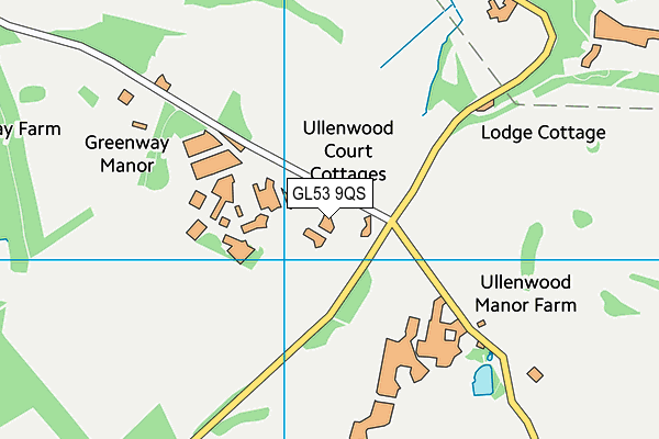 GL53 9QS map - OS VectorMap District (Ordnance Survey)