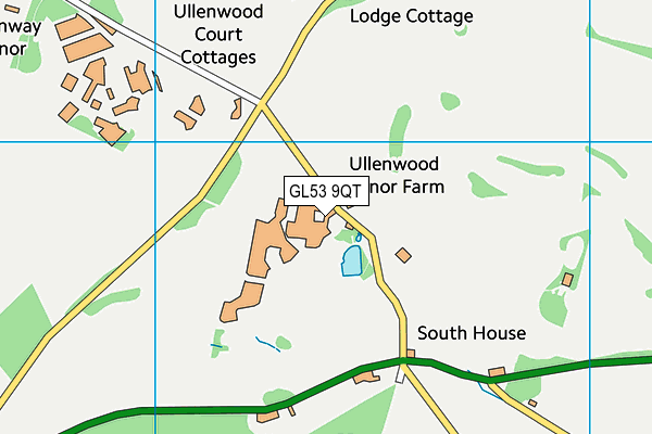Cotswold Hills Golf Club Ltd map (GL53 9QT) - OS VectorMap District (Ordnance Survey)