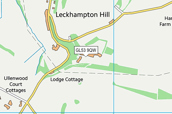 GL53 9QW map - OS VectorMap District (Ordnance Survey)