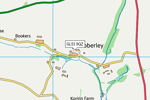 Coberley Church of England Primary School map (GL53 9QZ) - OS VectorMap District (Ordnance Survey)