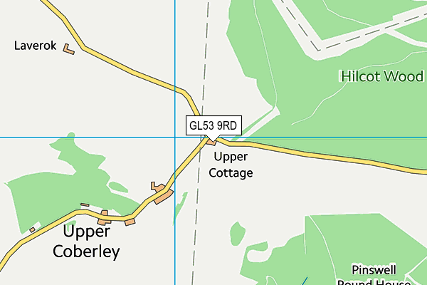 GL53 9RD map - OS VectorMap District (Ordnance Survey)