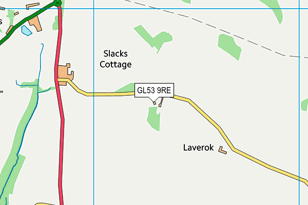 GL53 9RE map - OS VectorMap District (Ordnance Survey)