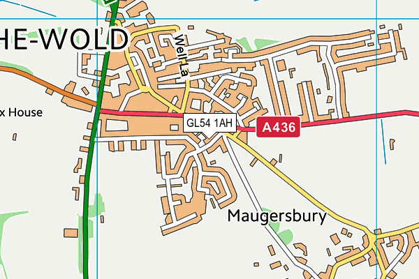 GL54 1AH map - OS VectorMap District (Ordnance Survey)