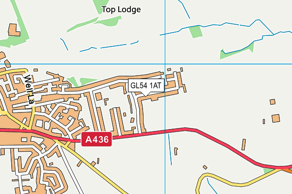King Georges Field (Stow On The Wold) map (GL54 1AT) - OS VectorMap District (Ordnance Survey)