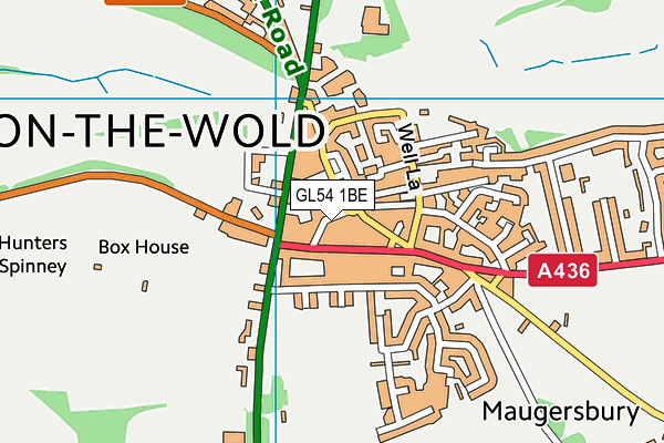 GL54 1BE map - OS VectorMap District (Ordnance Survey)