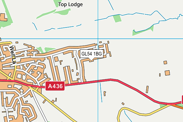 GL54 1BG map - OS VectorMap District (Ordnance Survey)