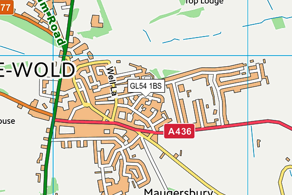 GL54 1BS map - OS VectorMap District (Ordnance Survey)