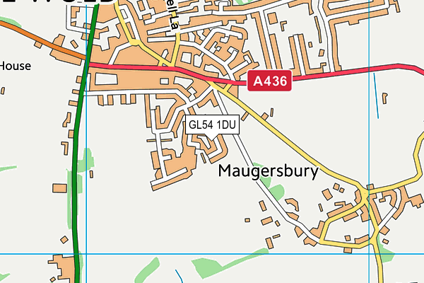 GL54 1DU map - OS VectorMap District (Ordnance Survey)