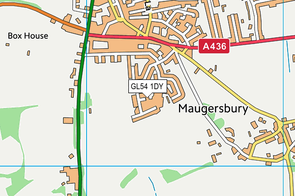 GL54 1DY map - OS VectorMap District (Ordnance Survey)