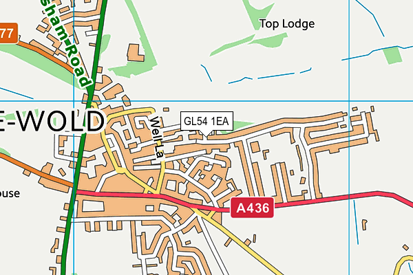 GL54 1EA map - OS VectorMap District (Ordnance Survey)