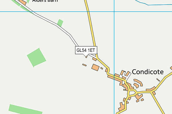 GL54 1ET map - OS VectorMap District (Ordnance Survey)