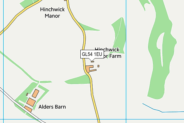 GL54 1EU map - OS VectorMap District (Ordnance Survey)