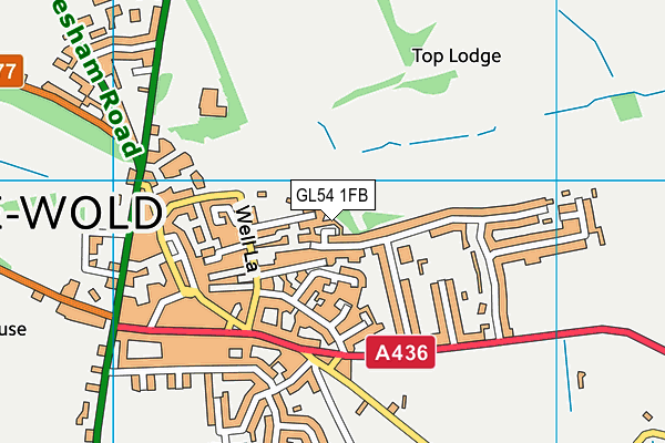 GL54 1FB map - OS VectorMap District (Ordnance Survey)