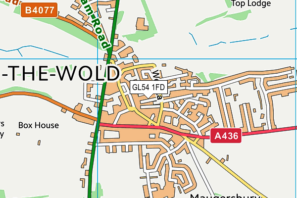 GL54 1FD map - OS VectorMap District (Ordnance Survey)