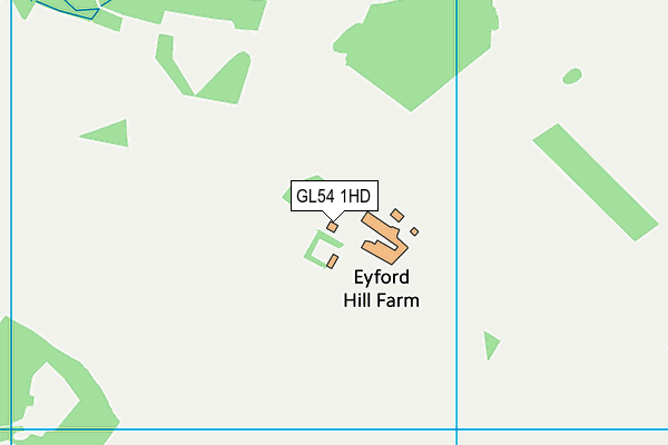 GL54 1HD map - OS VectorMap District (Ordnance Survey)