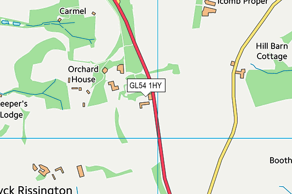 GL54 1HY map - OS VectorMap District (Ordnance Survey)