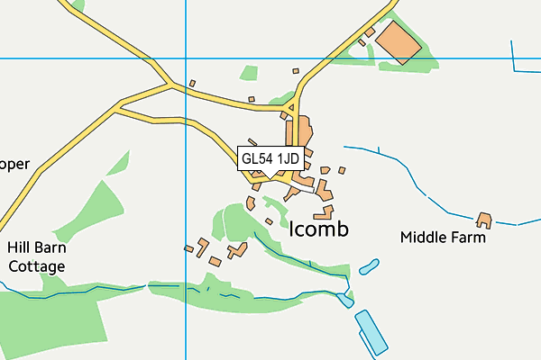 GL54 1JD map - OS VectorMap District (Ordnance Survey)