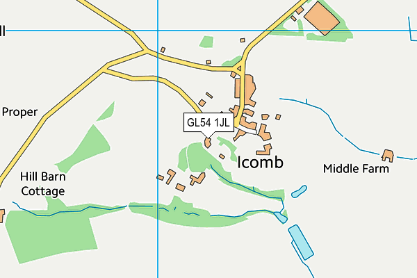 GL54 1JL map - OS VectorMap District (Ordnance Survey)