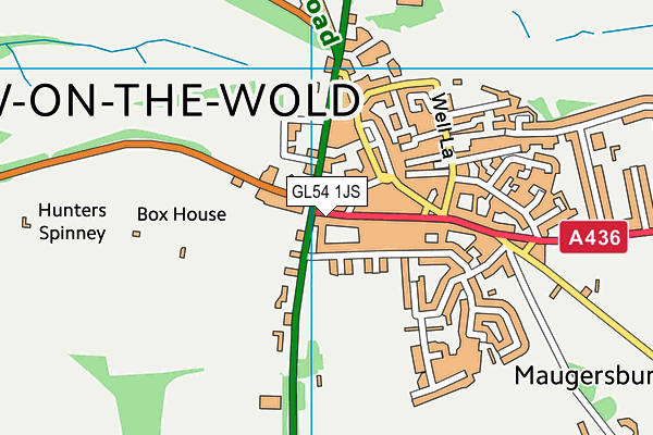 GL54 1JS map - OS VectorMap District (Ordnance Survey)