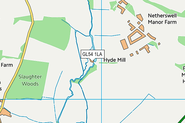 GL54 1LA map - OS VectorMap District (Ordnance Survey)