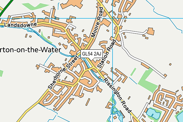 GL54 2AJ map - OS VectorMap District (Ordnance Survey)