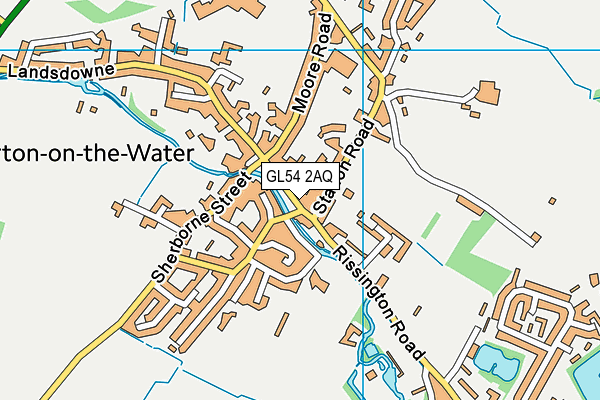 GL54 2AQ map - OS VectorMap District (Ordnance Survey)