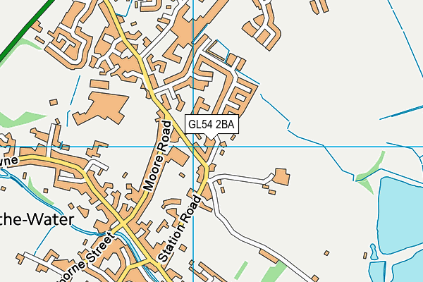 GL54 2BA map - OS VectorMap District (Ordnance Survey)