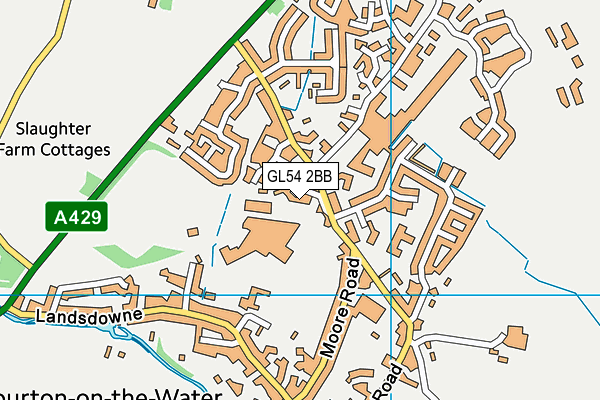 GL54 2BB map - OS VectorMap District (Ordnance Survey)