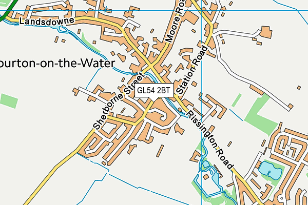 GL54 2BT map - OS VectorMap District (Ordnance Survey)