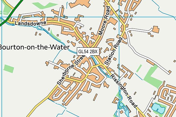 GL54 2BX map - OS VectorMap District (Ordnance Survey)