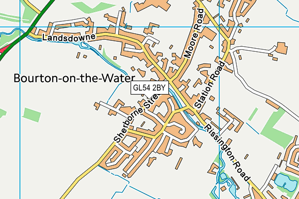 GL54 2BY map - OS VectorMap District (Ordnance Survey)