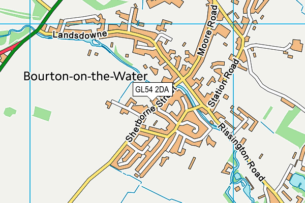 GL54 2DA map - OS VectorMap District (Ordnance Survey)