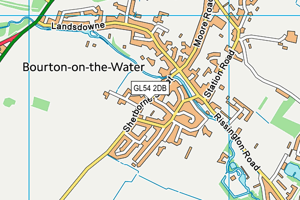 GL54 2DB map - OS VectorMap District (Ordnance Survey)