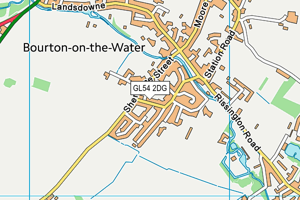 GL54 2DG map - OS VectorMap District (Ordnance Survey)