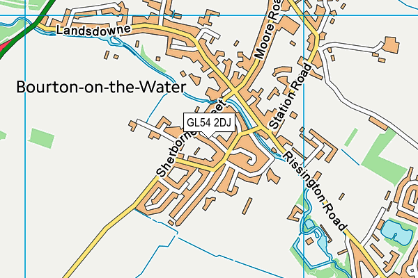 GL54 2DJ map - OS VectorMap District (Ordnance Survey)
