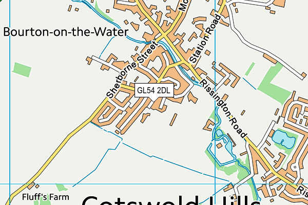 GL54 2DL map - OS VectorMap District (Ordnance Survey)