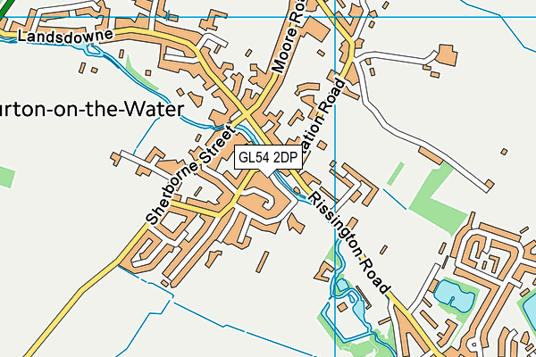 GL54 2DP map - OS VectorMap District (Ordnance Survey)
