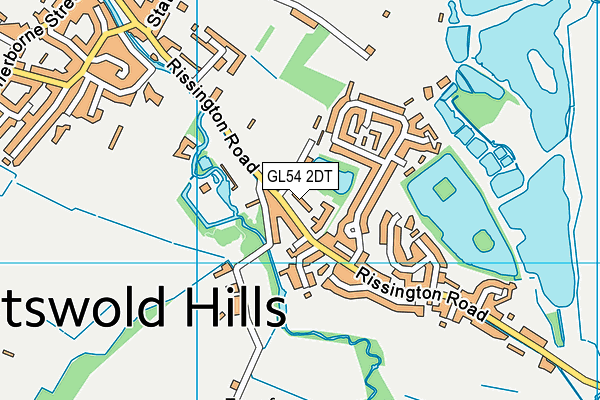 GL54 2DT map - OS VectorMap District (Ordnance Survey)