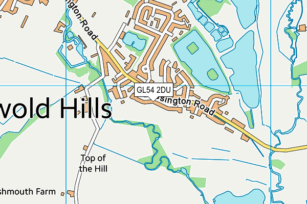 GL54 2DU map - OS VectorMap District (Ordnance Survey)