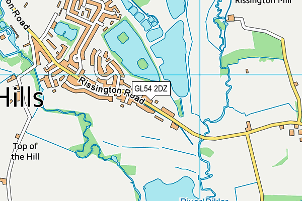 GL54 2DZ map - OS VectorMap District (Ordnance Survey)