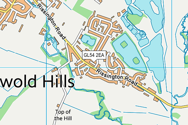 GL54 2EA map - OS VectorMap District (Ordnance Survey)