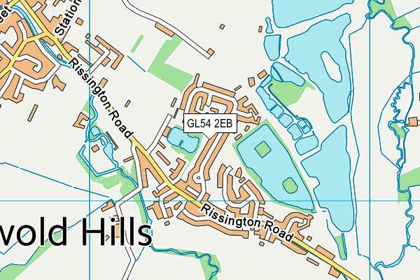 GL54 2EB map - OS VectorMap District (Ordnance Survey)