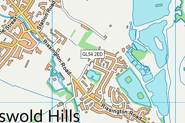 GL54 2ED map - OS VectorMap District (Ordnance Survey)