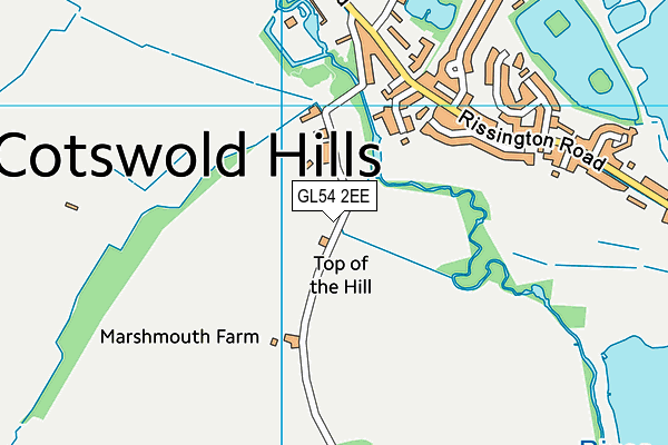 GL54 2EE map - OS VectorMap District (Ordnance Survey)