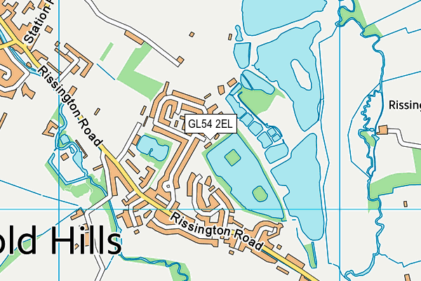 GL54 2EL map - OS VectorMap District (Ordnance Survey)