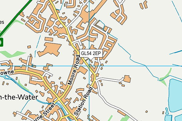 GL54 2EP map - OS VectorMap District (Ordnance Survey)